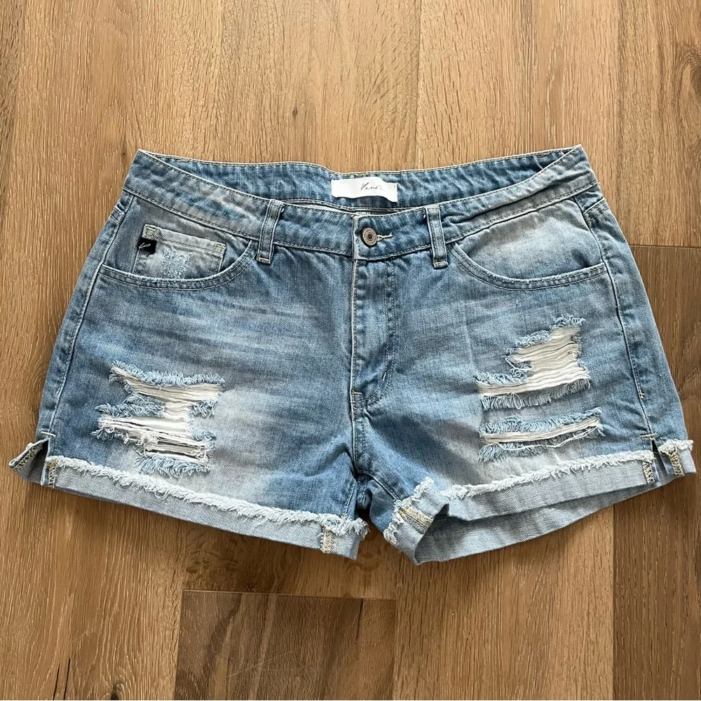 Kancan Distressed Women Shorts - Picture 1 of 4
